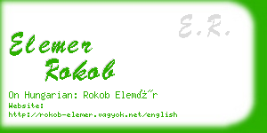 elemer rokob business card